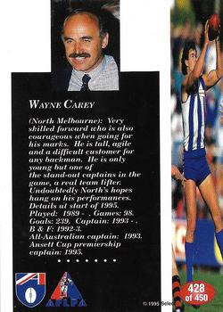 1995 Select AFL #428 Wayne Carey Back